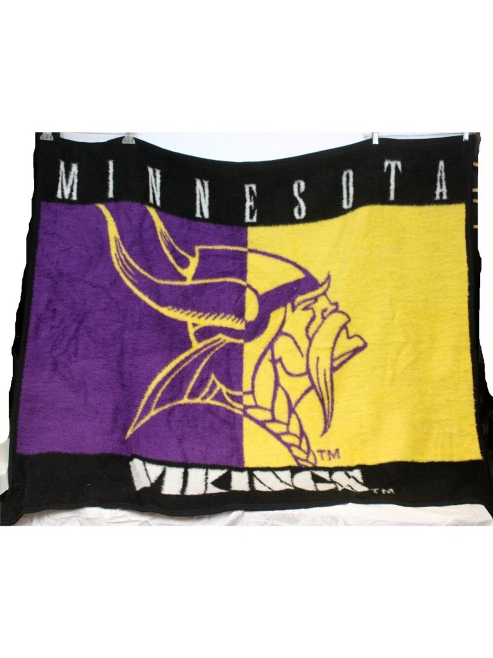 Biederlack Minnesota Vikings Plush Blanket Stadium NFL Faux Fur Reversible Throw